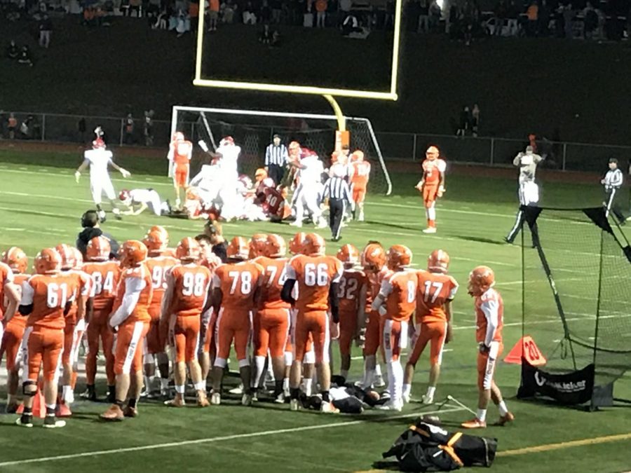 Cherokee's Football Team Playing Against Lenape's Football Team on the Cherokee Turf