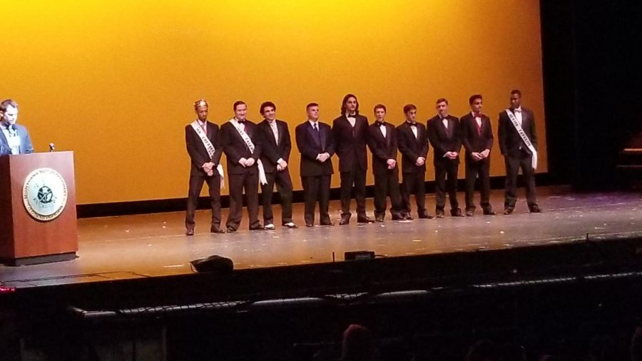 The Mr. Cherokee contestants waiting in anticipation of the results. 