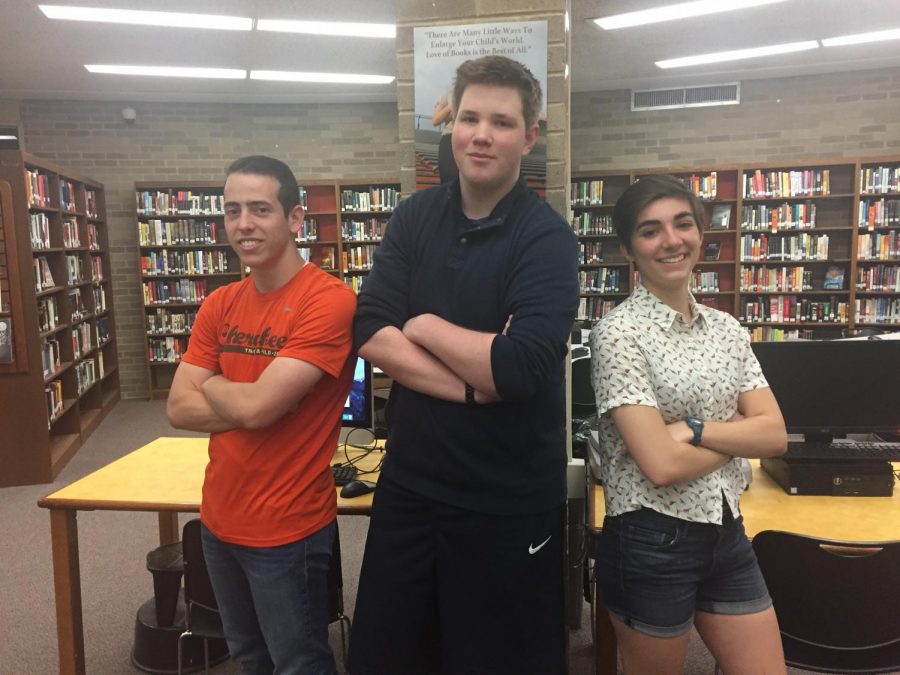 (From left to right) Giovanni Riggi, Nick Coxon, and Rachel DeTone reminiscence about their Disney class trip