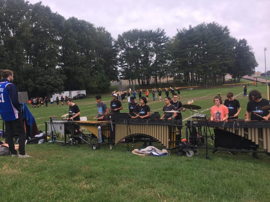 Marching Band Students Preparing Their Program for the 2018-2019 Season