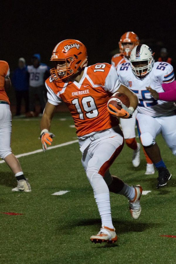 Cherokee Football Gets Tickled Pink