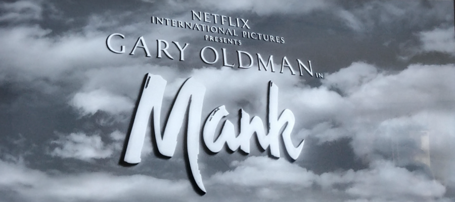 The title card for Mank is designed like those of Golden Age Hollywood movies.
