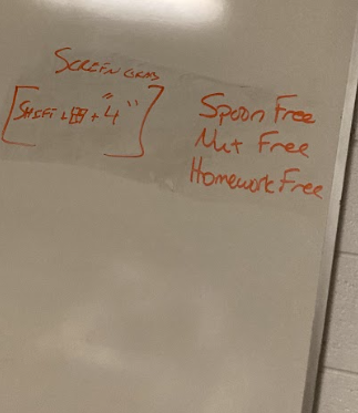 A sign letting students know that that classroom is spoons free.