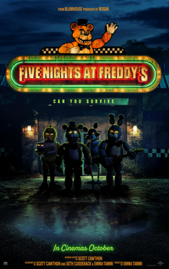 The poster for Five Nights at Freddys.