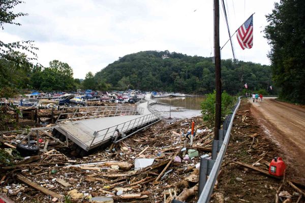 Chimney Rock, NC, after Hurricane Helene