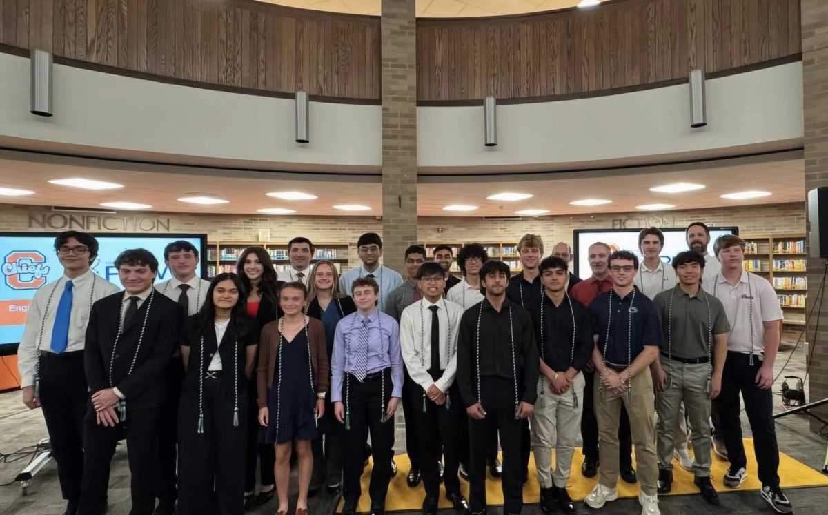 Inductees of PLTW with their advisers and Cherokee administrators - credit @Always_a_Chief
