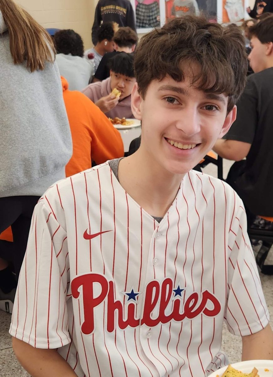 Jason Zemaitatis ('29) smiles for Phillies Opening Day!