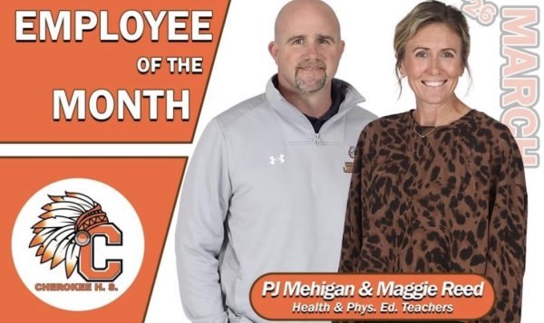 Mr. Mehigan and Ms. Reed's certificate for Teachers of the Month. Credit: @Always_a_Chief on Instagram